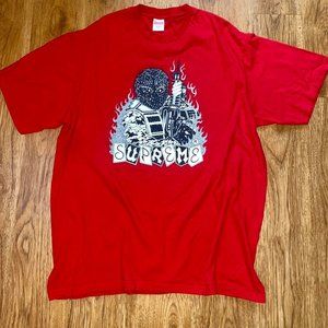 Supreme Red Machine Gun Guy T Shirt Tee XL